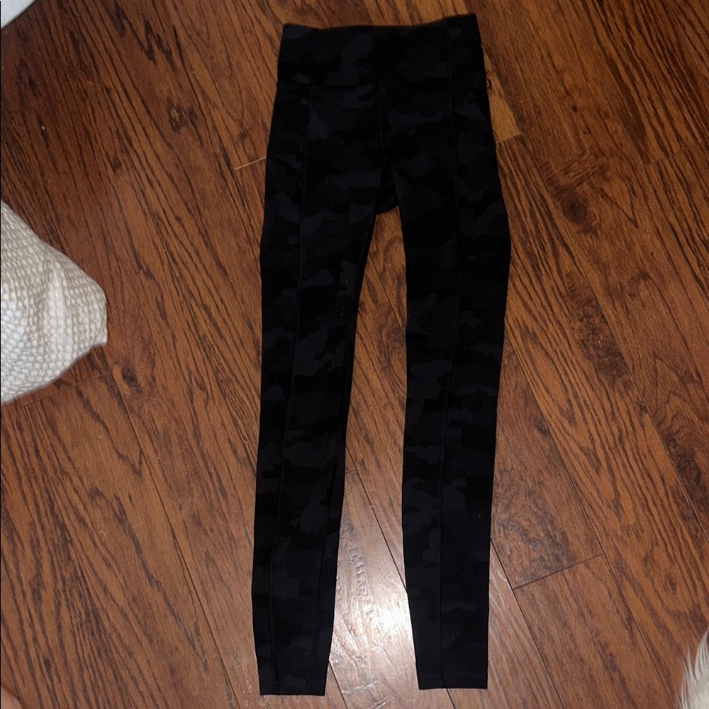 Lululemon Athletica Black Camouflage Leggings